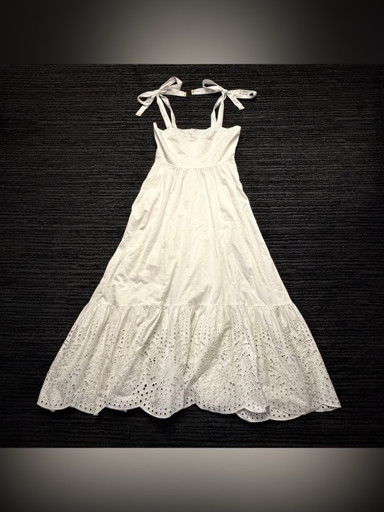 Karina Grimaldi Dresses & Skirts - Karina Grimaldi Rio Corset Broderie Anglaise Tie Strap Maxi Dress